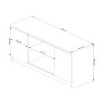Casa si Gradina - Mobilier - Comode si corpuri - Comode - Comoda TV cu 2 usi si o polita, PAL laminat 16 mm, 120x40x55 cm, stejar craft - Infinity.ro