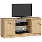 Casa si Gradina - Mobilier - Comode si corpuri - Comode - Comoda TV cu 2 usi si o polita, PAL laminat 16 mm, 120x40x55 cm, stejar artisan - Infinity.ro