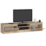 Casa si Gradina - Mobilier - Comode si corpuri - Comode - Comoda TV cu 2 usi si rafturi centrale, PAL laminat, 160x40x33 cm, stejar sonoma - Infinity.ro