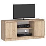 Casa si Gradina - Mobilier - Comode si corpuri - Comode - Comoda TV cu 2 usi si o polita, PAL laminat 16 mm, 120x40x55 cm, stejar sonoma - Infinity.ro