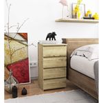 Casa si Gradina - Mobilier - Comode si corpuri - Comode - Comoda cu 4 sertare, PAL laminat 16mm, 40x35x74 cm, stejar artisan - Infinity.ro