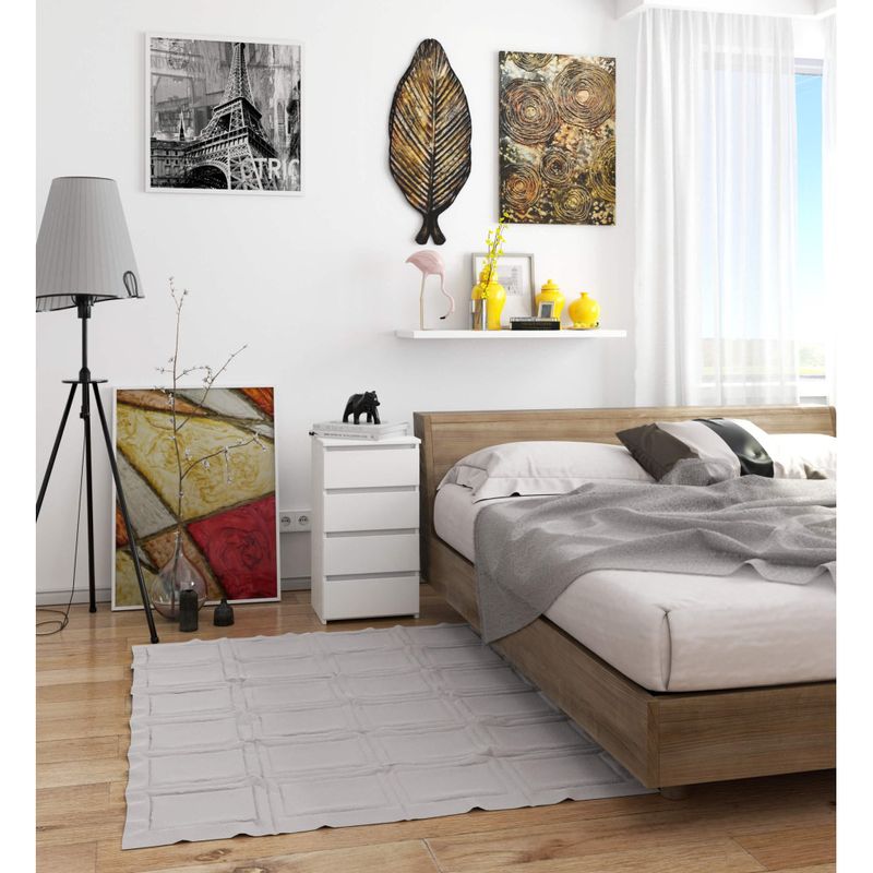 Casa si Gradina - Mobilier - Comode si corpuri - Comode - Comoda cu 4 sertare, PAL laminat 16mm, 40x35x74 cm, alb - Infinity.ro