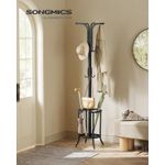 Casa si Gradina - Mobilier - Organizare si depozitare - Cuiere - Cuier pentru haine, cu suport de umbrele, 12 agatatori, 175 cm, negru - Infinity.ro