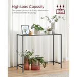 Casa si Gradina - Mobilier - Mese si birouri - Masute de cafea - Masa consola 100x20x80 cm, blat sticla securizata si cadru metalic, negru - Infinity.ro
