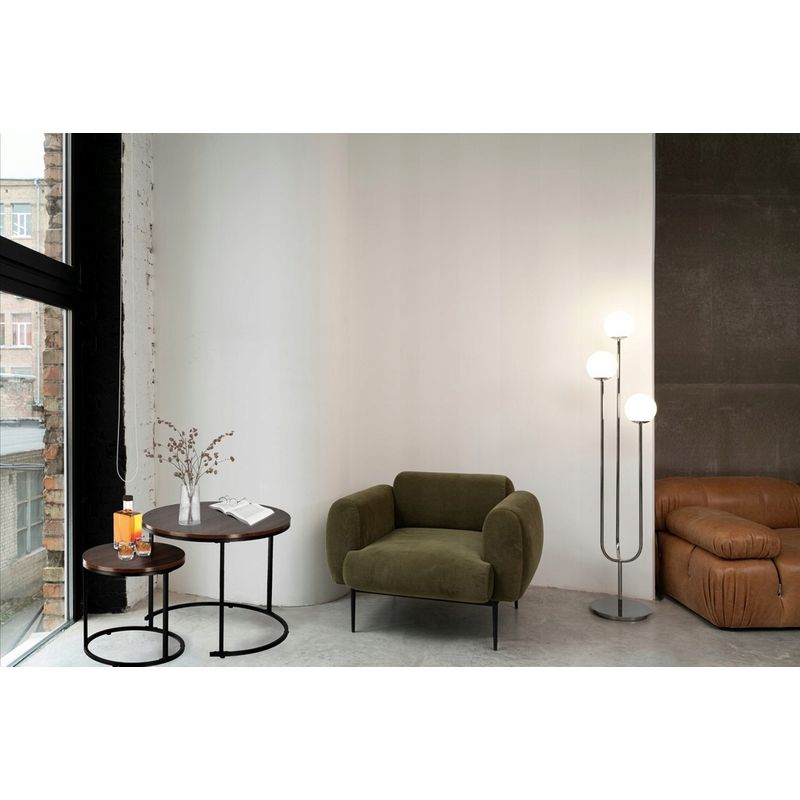 Casa si Gradina - Mobilier - Mese si birouri - Masute de cafea - Set 2 mese pentru cafea, cadru otel, blat MDF, 60x60x50 cm si 40x40x40 cm, maro - Infinity.ro