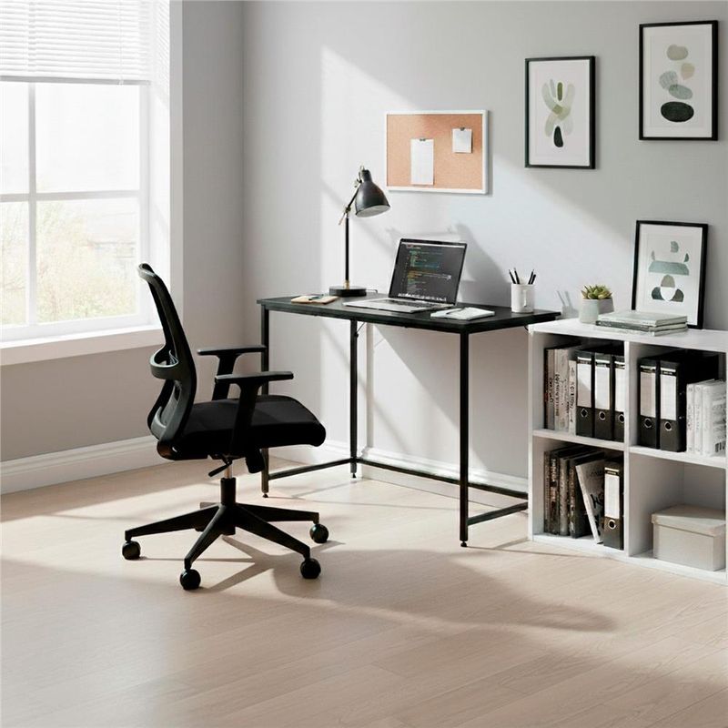 Casa si Gradina - Mobilier - Mese si birouri - Birouri - Birou cu blat MDF si cadru metalic, 100x50x76 cm, negru - Infinity.ro