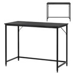 Casa si Gradina - Mobilier - Mese si birouri - Birouri - Birou cu blat MDF si cadru metalic, 100x50x76 cm, negru - Infinity.ro