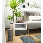 Casa si Gradina - Mobilier - Comode si corpuri - Noptiere - Noptiera cu 1 sertar, PAL laminat 16mm, 40x35x40 cm, alb si gri - Infinity.ro