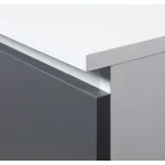 Casa si Gradina - Mobilier - Dulapuri si sifoniere - Dulapuri - Dulap cu usa si 8 etajere, PAL laminat 16 mm, 80x35x180 cm, alb si gri - Infinity.ro