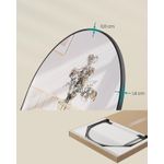 Casa si Gradina - Decoratiuni - Oglinzi - Oglinda decorativa cu rama curbata, 120x40 cm, montaj pe perete sau usa, negru - Infinity.ro