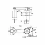 Casa si Gradina - Sanitare - Lavoar baie si accesorii - Baterii sanitare - Sistem ingropat pentru baterie lavoar cu montaj pe perete Kludi - Infinity.ro