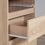 Casa si Gradina - Mobilier - Comode si corpuri - Comode - Comoda cu 2 sertare din PAL laminat 16 mm, 60x40x55 cm, stejar sonoma - Infinity.ro