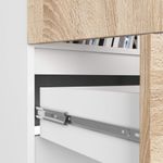 Casa si Gradina - Mobilier - Dulapuri si sifoniere - Dulapuri - Dulap inchis cu 2 usi si sertar, 4 rafturi, PAL laminat 16 mm, 60x35x180 cm, alb si stejar sonoma - Infinity.ro