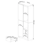Casa si Gradina - Mobilier - Dulapuri si sifoniere - Dulapuri - Dulap cu usa, 2 sertare si 7 rafturi, PAL laminat 16 mm, 80x35x180 cm, sonoma - Infinity.ro