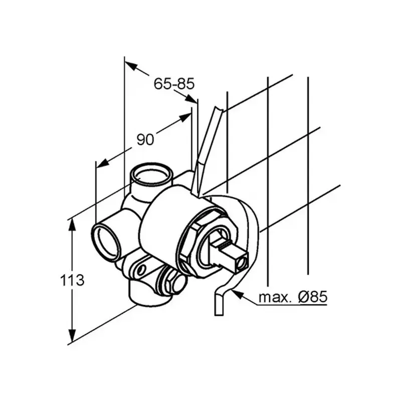 Casa si Gradina - Sanitare - Lavoar baie si accesorii - Baterii sanitare - Corp incastrat pentru baterie cada - dus Kludi - Infinity.ro