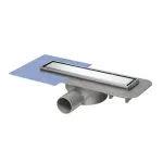 Casa si Gradina - Constructii - Materiale constructii - Sisteme de scurgere - Set rigola pentru dus plus capac Kessel Linearis Compact 75 cm inox cu sita de par si clapeta multistop - Infinity.ro