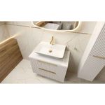 Casa si Gradina - Sanitare - Lavoar baie si accesorii - Baterii sanitare - Baterie pentru lavoar LaVita, Verdi 100, fara ventil, brushed gold - Infinity.ro