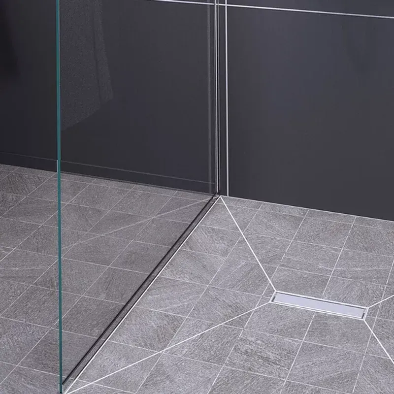 Casa si Gradina - Constructii - Materiale constructii - Sisteme de scurgere - Set rigola pentru dus plus capac Kessel Linearis Compact 55 cm inox cu sita de par si clapeta multistop - Infinity.ro