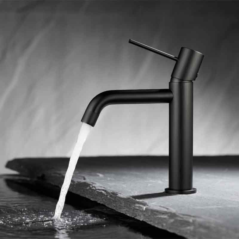 Casa si Gradina - Sanitare - Lavoar baie si accesorii - Baterii sanitare - VERDI, NEGRU MAT, BATERIE LAVOAR 100, FARA VENTIL, 41376 - Infinity.ro