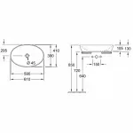 Casa si Gradina - Sanitare - Lavoar baie si accesorii - Lavoare si piedestale - Lavoar pe blat Artis Villeroy&Boch 61x41 cm - Infinity.ro