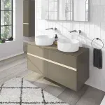Casa si Gradina - Sanitare - Lavoar baie si accesorii - Lavoare si piedestale - Lavoar pe blat Villeroy&Boch Collaro rotund 40 cm alb - Infinity.ro