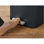 Casa si Gradina - Mobilier - Organizare si depozitare - Cosuri de gunoi - Cos de gunoi din otel cu pedala, galeata interioara plastic, capac inchidere lenta, 30L, 35x30x63cm, gri inchis - Infinity.ro