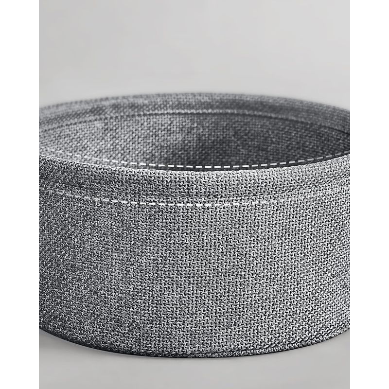 Casa si Gradina - Mobilier - Mese si birouri - Masute de cafea - Masuta de cafea rotunda cu cos de stofa, statie de incarcare 2 prize si 2 USB, 45x50cm, gri argintiu - Infinity.ro