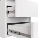 Casa si Gradina - Mobilier - Comode si corpuri - Noptiere - Noptiera cu 3 sertare, PAL laminat 16 mm, 40x35x57 cm, alb - Infinity.ro