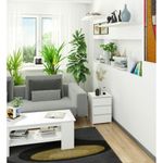 Casa si Gradina - Mobilier - Comode si corpuri - Noptiere - Noptiera cu 3 sertare, PAL laminat 16 mm, 40x35x57 cm, alb - Infinity.ro