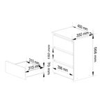 Casa si Gradina - Mobilier - Comode si corpuri - Noptiere - Noptiera cu 3 sertare, PAL laminat 16 mm, 40x35x57 cm, stejar artisan - Infinity.ro