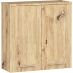 Casa si Gradina - Mobilier - Mobilier baie - Corpuri baie - Dulap baie suspendat, cu 2 usi si 1 raft interior, PAL 16 mm, 60x23x60 cm, stejar artisan - Infinity.ro