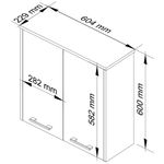 Casa si Gradina - Mobilier - Mobilier baie - Corpuri baie - Dulap baie suspendat, cu 2 usi si 1 raft interior, PAL 16 mm, 60x23x60 cm, stejar artisan - Infinity.ro
