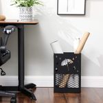 Casa si Gradina - Decoratiuni - Obiecte decorative - Suporturi umbrele - Suport metalic pentru umbrele, cu carlige si tava de picurare, 28x12x41cm, negru - Infinity.ro