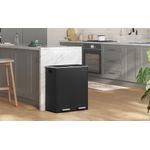 Casa si Gradina - Mobilier - Organizare si depozitare - Cosuri de gunoi - Cos de gunoi din inox cu 2 compartimente colectare selectiva, cu galeti interioare, 2x30litri, negru - Infinity.ro