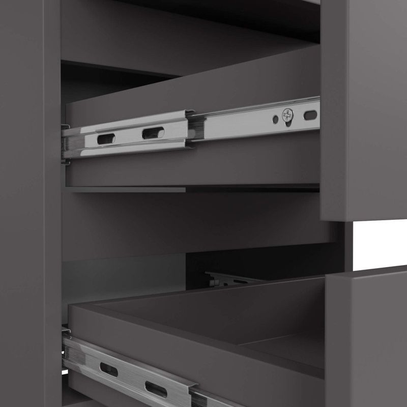 Casa si Gradina - Mobilier - Comode si corpuri - Noptiere - Noptiera cu 3 sertare, PAL laminat 16 mm, 40x35x57 cm, gri - Infinity.ro