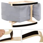 Casa si Gradina - Mobilier - Scaune si fotolii - Scaune - Scaun balansoar din lemn, suport picioare reglabil, maxim 150kg, 67x125x91cm, gri - Infinity.ro