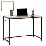 Casa si Gradina - Mobilier - Mese si birouri - Birouri - Birou cu blat MDF si cadru metalic, 100x50x76 cm, maro deschis - Infinity.ro