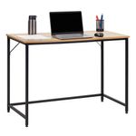 Casa si Gradina - Mobilier - Mese si birouri - Birouri - Birou cu blat MDF si cadru metalic, 100x50x76 cm, maro deschis - Infinity.ro