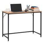 Casa si Gradina - Mobilier - Mese si birouri - Birouri - Birou cu blat MDF si cadru metalic, 100x50x76 cm, maro deschis - Infinity.ro