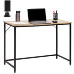 Casa si Gradina - Mobilier - Mese si birouri - Birouri - Birou cu blat MDF si cadru metalic, 100x50x76 cm, maro deschis - Infinity.ro