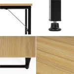 Casa si Gradina - Mobilier - Mese si birouri - Birouri - Birou cu blat MDF si cadru metalic, 100x50x76 cm, maro deschis - Infinity.ro
