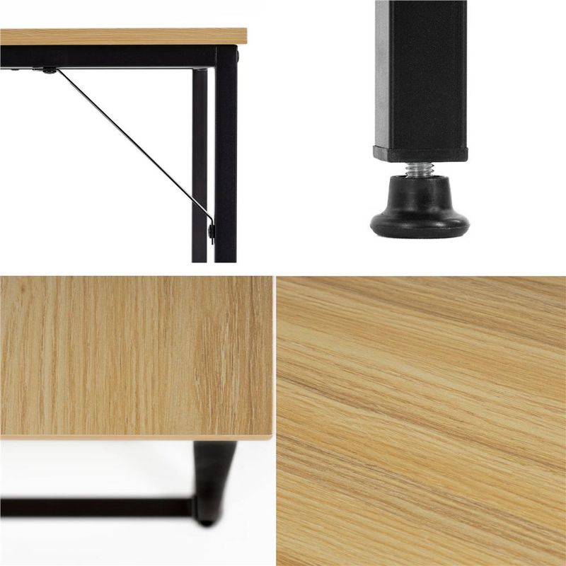 Casa si Gradina - Mobilier - Mese si birouri - Birouri - Birou cu blat MDF si cadru metalic, 100x50x76 cm, maro deschis - Infinity.ro