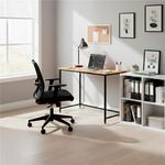 Casa si Gradina - Mobilier - Mese si birouri - Birouri - Birou cu blat MDF si cadru metalic, 100x50x76 cm, maro deschis - Infinity.ro