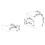 Casa si Gradina - Mobilier - Comode si corpuri - Noptiere - Noptiera cu 1 sertar, PAL laminat 16mm, 40x35x40 cm, stejar artisan si alb - Infinity.ro