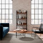 Casa si Gradina - Mobilier - Biblioteci si rafturi - Etajere - Etajera cu 4 polite din MDF si cadru metalic, stil industrial, 60x28x124.5 cm, maro inchis si negru - Infinity.ro