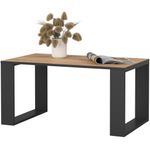 Casa si Gradina - Mobilier - Mese si birouri - Masute de cafea - Masuta cafea NOX cu raft inferior, PAL laminat, 92x53x45 cm, stejar craft si negru - Infinity.ro