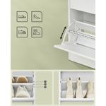 Casa si Gradina - Mobilier - Dulapuri si sifoniere - Dulapuri pantofi - Dulap pantofi 80x24x102 cm, cu 2 usi rabatabile, separator reglabil si raft superior, PAL alb mat - Infinity.ro