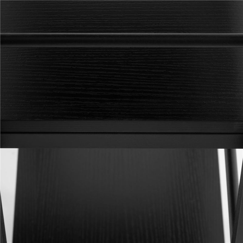 Casa si Gradina - Mobilier - Mese si birouri - Birouri - Birou cu blat MDF si rafturi laterale, cadru metalic, 120x48x122 cm, negru - Infinity.ro