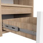 Casa si Gradina - Mobilier - Comode si corpuri - Noptiere - Noptiera cu 1 sertar, PAL laminat 16mm, 40x35x40 cm, stejar sonoma si alb - Infinity.ro