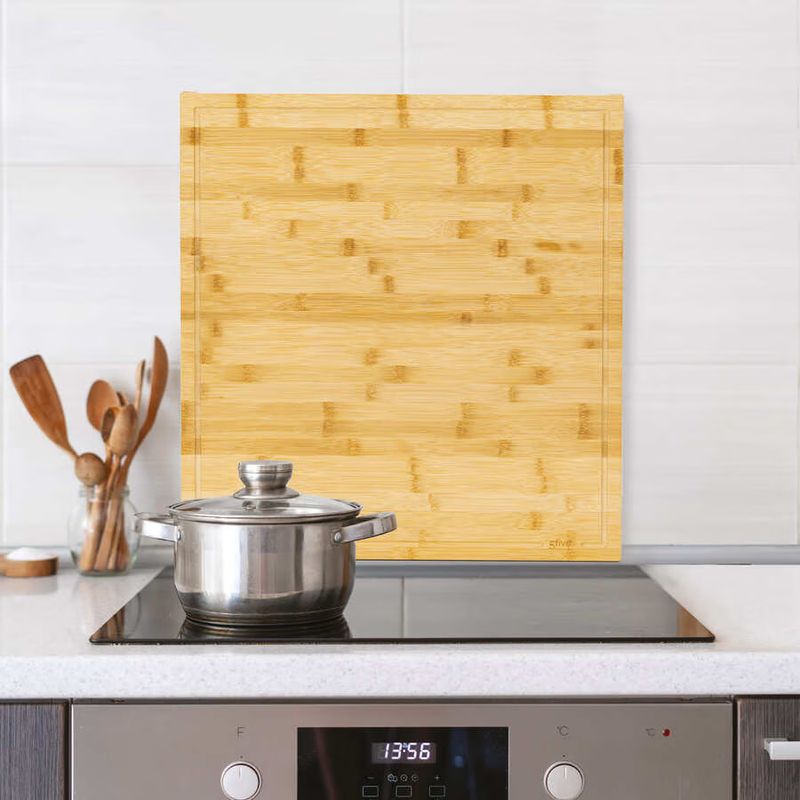 Casa si Gradina - Bucatarie si vesela - Ustensile bucatarie - Tocatoare de bucatarie - Tocator bambus Bambou, utilizare pe plita sau blat, 52x58x4 cm, natur - Infinity.ro